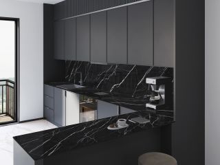 Керамогранит Staro StaroSlabs СЛЭБ УТ-00000715 71775801 Black Marquina Polished 80х320 полированный