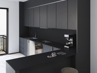 Керамогранит Staro StaroSlabs СЛЭБ УТ-00000716 72151354 Black Texture 80х320 Monocolors текстурированный