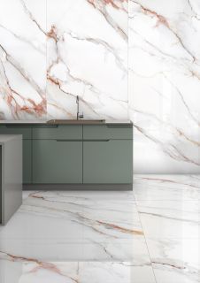Керамогранит Staro StaroSlabs СЛЭБ УТ-00001120 51054397 Beldia Bianco 120х280 Slab Polished полированный