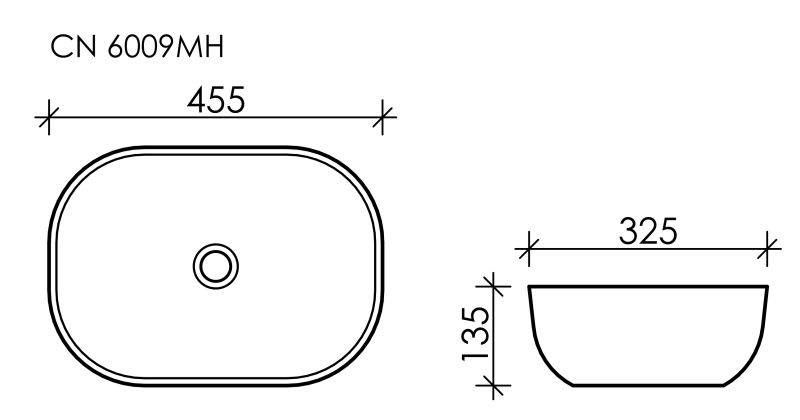 Раковина Ceramica Nova Element CN6009MH 45см антрацит матовый