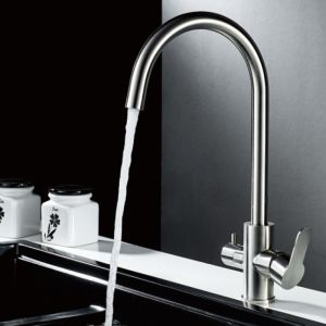 Смеситель для кухни Haiba HB76801 с переключением фильтра для питьевой воды сталь