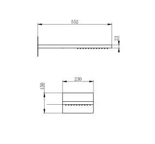 Верхний душ Wonzon & Woghand WW-HS101-CR 55 см хром