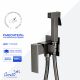 Гигиенический душ со смесителем Ceruttispa РЕЗИЯ (RESIA) SHGR CT12132 серый матовый