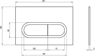 Ravak Кнопка инсталляционная Chrome сатин X01454
