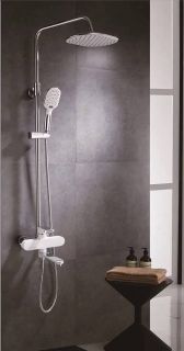 Душевая стойка Rose R2136F белый/хром Душевая стойка Rose R2136F белый/хром