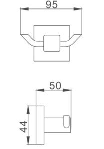 Крючок для ванной комнаты Haiba HB8605-2 хром