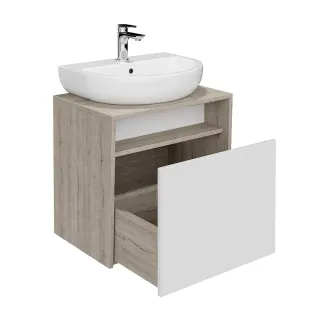 Тумба под раковину Kerama Marazzi Про PRO.60.1\WHT 60 см белый/дуб орегон