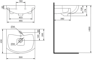 Раковина Santek Балтика 1.WH50.1.701 50 см Раковина Santek Балтика 1.WH50.1.701 50 см