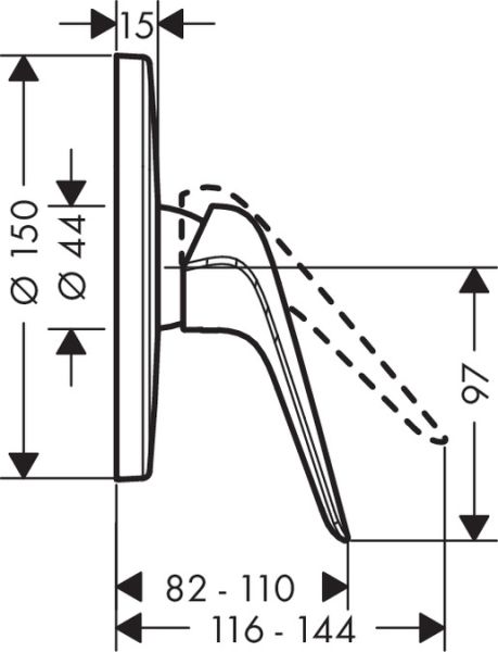 Смеситель для душа Hansgrohe Novus 71065000 хром