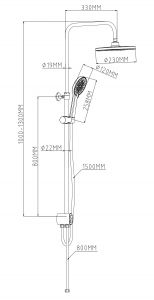 Душевая система ESKO ST1350N хром