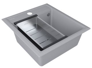 Комплект Paulmark: мойка Stepia 45 и коландер Advance PM114651-GRS+A375-BS серый двм/брашированная нержавеющая сталь Комплект Paulmark: мойка Stepia 45 и коландер Advance PM114651-GRS+A375-BS серый двм/брашированная нержавеющая сталь