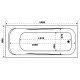 Акриловая ванна Bas Кварта 1800х800 в сборе ( каркас, к-кт д/сб) картон белый