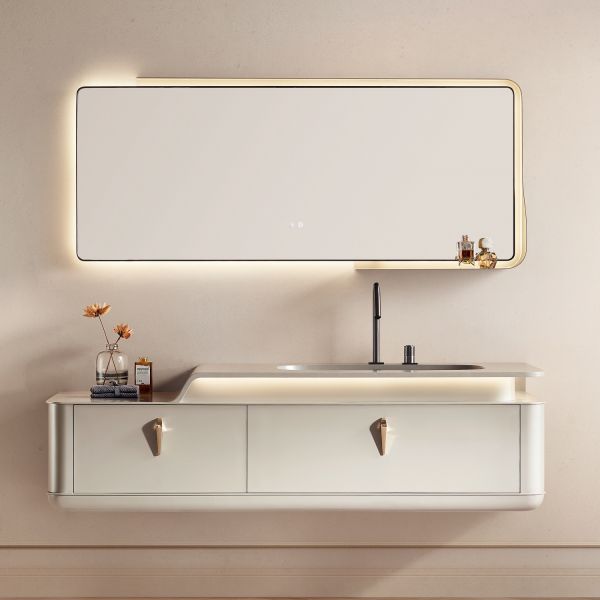 Комплект мебели для ванной Black&White Gravity V-2406 Hettich drawers Nano-Alloy 2-hole mirror LED Anti-fog