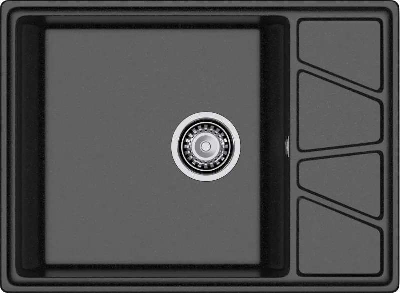 Мойка кухонная GranFest VERTEX V-680L черный
