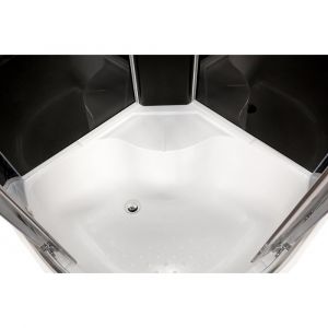 Душевая кабина Deto BМ4590 N (без крыши) BLACK 90х90х208см