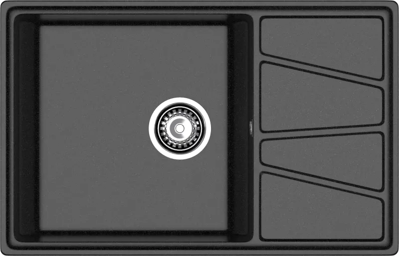 Мойка кухонная GranFest VERTEX V-780L черный