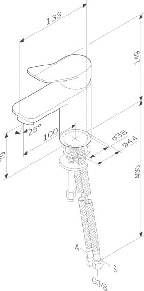 Смеситель для раковины Am Pm X-Joy F85A02122