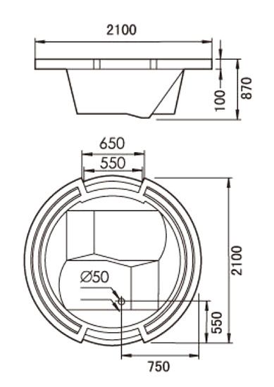 Акриловая ванна Gemy G9060 K 210x210x87 Акриловая ванна Gemy G9060 K 210x210x87