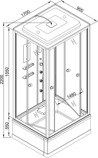 Душевая кабина AvaCan V170 170x90 см Душевая кабина AvaCan V170 170x90 см