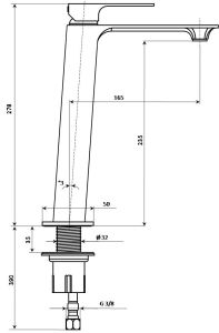 Смеситель для раковины Kerama Marazzi Fioretto V2CR205LLKM хром