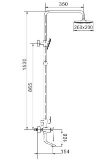 Душевая стойка Rose R1336 белый/хром Душевая стойка Rose R1336 белый/хром