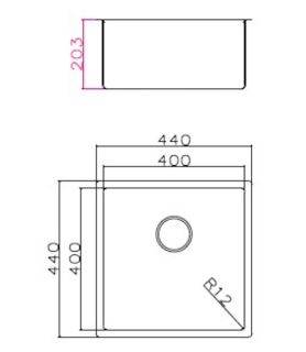 Кухонная мойка Grandex Aqua Proline 44 303413 сатин Кухонная мойка Grandex Aqua Proline 44 303413 сатин
