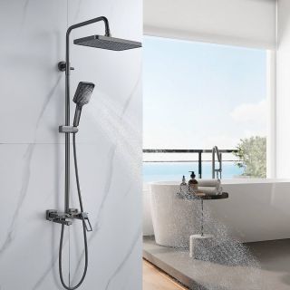 Душевая стойка Shevanik S6826T оружейная сталь Душевая стойка Shevanik S6826T оружейная сталь