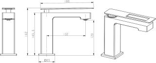 Смеситель для раковины Boheme Q 141-WB.2 белый/чёрный Смеситель для раковины Boheme Q 141-WB.2 белый/чёрный