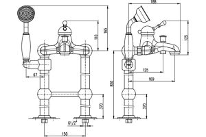 Смеситель для ванны Rav Slezak Labe L550.5/2Z золото
