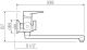 Смеситель для ванны с душем РМС SL141-006E хром