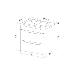 Тумба с раковиной IDDIS Рэй (Ray) RAY60W0i95K 60 см белый