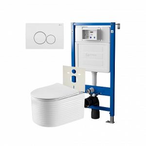 Комплект унитаза с инсталляцией Point Элемент PN48263WC с сиденьем Микролифт