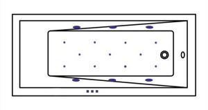 Гидромассажная ванна Whitecross Wave Slim 0111.170070.100.RELAX.GL 170x70см Relax золото