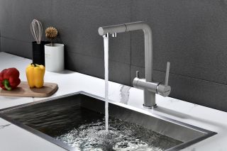 Смеситель для кухни Paulmark Serpentine Se213222-GR серый Смеситель для кухни Paulmark Serpentine Se213222-GR серый