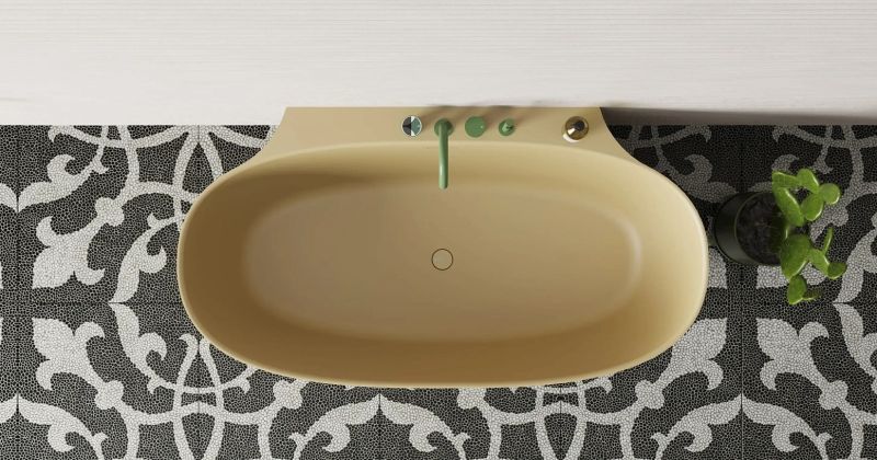 Ванна из искусственного камня Salini Alda Wall S-Sense 101915GRF 170x90см RAL полностью