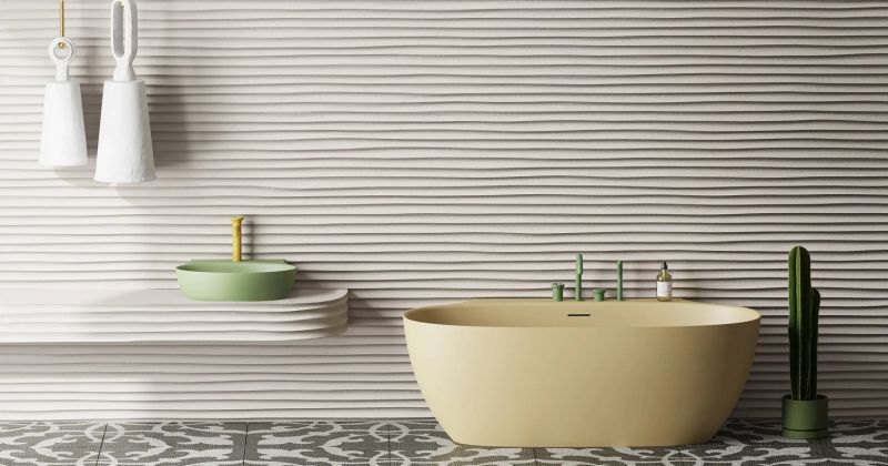 Ванна из искусственного камня Salini Alda Wall 101925MRF 170x90см RAL полностью