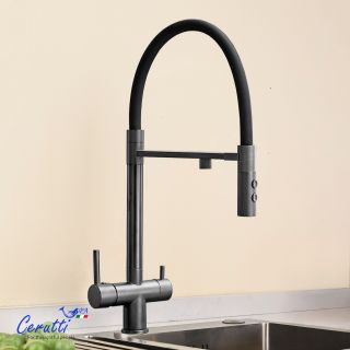 Cмеситель для кухни Ceruttispa ТОРРЕ GR (TORRE GR) CT12136 серый матовый