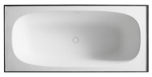 Ванна из искусственного камня ABBER Blitz AS9501WL 180x85см чёрный мрамор