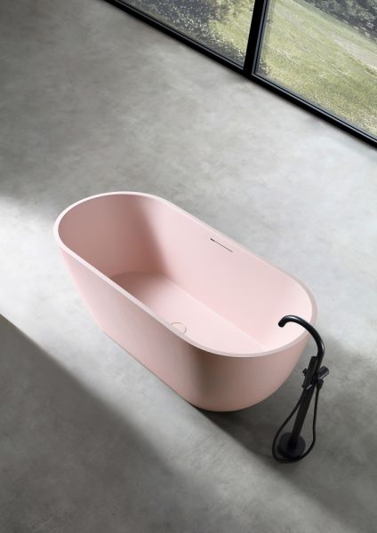 Ванна из искусственного камня ABBER Frankfurt AM9941MP 170x75см розовый матовый