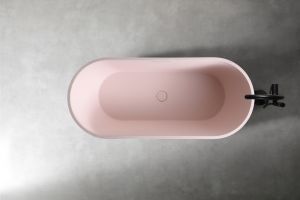 Ванна из искусственного камня ABBER Frankfurt AM9941MP 170x75см розовый матовый