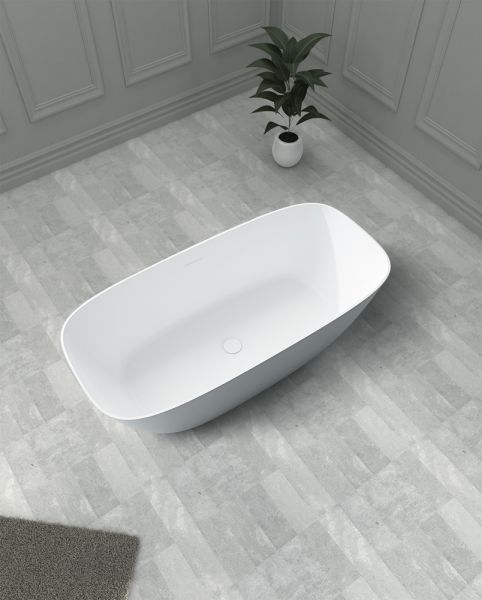 Ванна из искусственного камня ABBER Stein AS9612-1.7 170x72см белый матовый