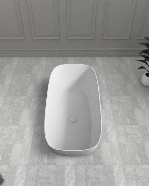 Ванна из искусственного камня ABBER Stein AS9612-1.7 170x72см белый матовый