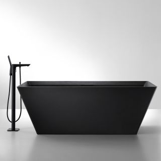 Ванна из искусственного камня ABBER Berlin AM9912B 170x75см чёрный