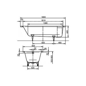 Стальная ванна KALDEWEI Puro 180x80 standard mod. 653 256300010001