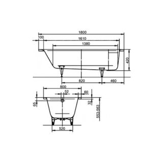 Стальная ванна KALDEWEI Puro 180x80 standard mod. 653 256300010001 Стальная ванна KALDEWEI Puro 180x80 standard mod. 653 256300010001
