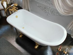Ванна из литьевого мрамора Эстет Carskaya silk ФР-00014625 150x73см белый матовый