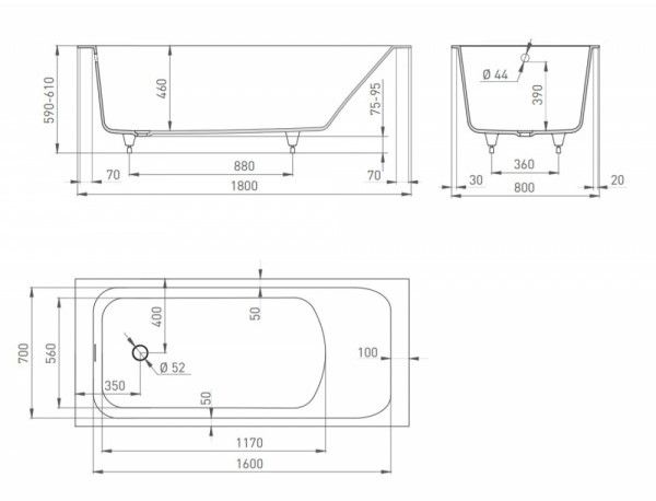 Ванна из искусственного камня Salini Orlanda S-Sense 102012G 180x80см белый глянцевый Ванна из искусственного камня Salini Orlanda S-Sense 102012G 180x80см белый глянцевый