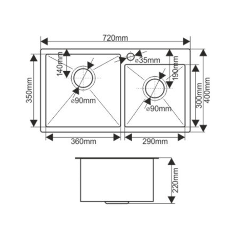 Мойка S7240HB Melana ProfLine 3,0/220 графит Мойка S7240HB Melana ProfLine 3,0/220 графит
