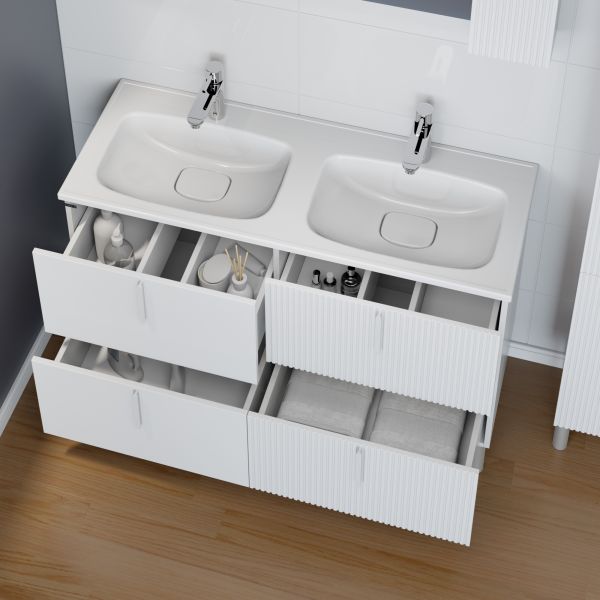 Напольная тумба под раковину Санта Вега 700451 120 см белый