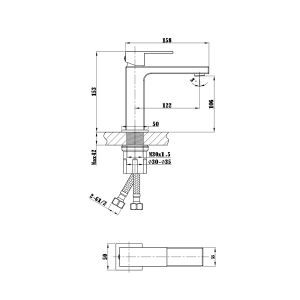 Смесители для раковины Vincea Cube VBF-1C01GM вороненая сталь